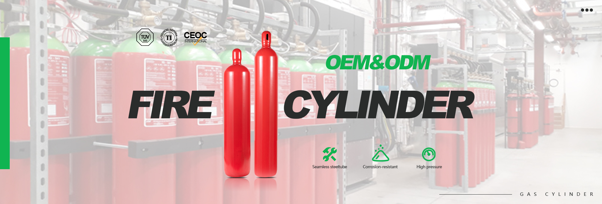 Industrial gas cylinders